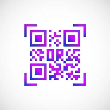 Qr code icon isolated on white background Stock Illustration