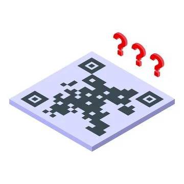 Qr code icon, isometric style Stockillustratie