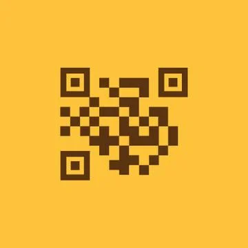 The QR code icon.  Link and URL symbol. Flat イラスト素材
