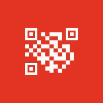 The QR code icon.  Link and URL symbol. Flat 스톡 일러스트