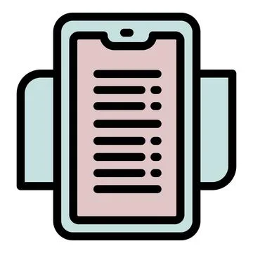 QR code icon outline . Mobile app Stock Illustration