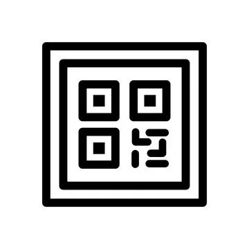 QR code icon. Quick response code. Vector. Illustrazione stock