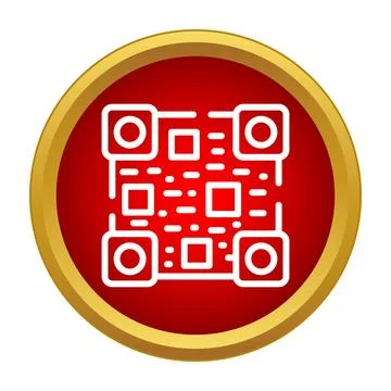 Qr code icon representing digital scannable information link Stock Illustration