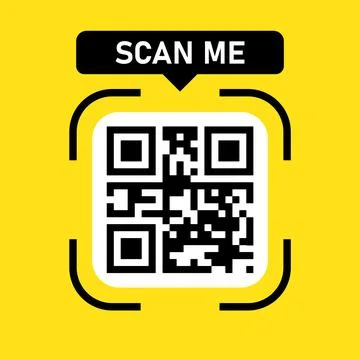 Qr code icon. Scanning Identification System. Scan Me. Name scan. Vector Illustrazione stock