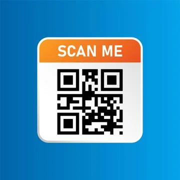 Qr code icon. Scanning Identification System. Scan Me. Name scan. Vector Stock Illustration