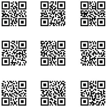 Qr code icon set Illustrazione stock