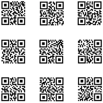 Qr code icon set Stock-Illustration