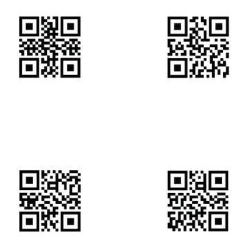 Qr code icon set Illustrazione stock