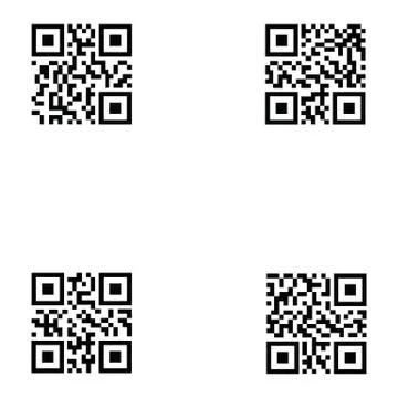 Qr code icon set Stock Illustration