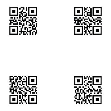 Qr code icon set Stock Illustration