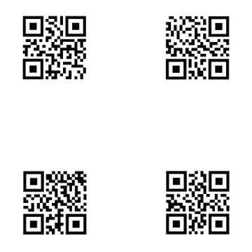 Qr code icon set Illustrazione stock