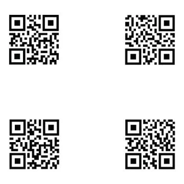 Qr code icon set Stock Illustration