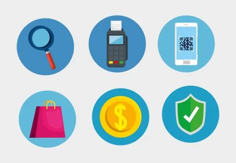 Qr code icon set vector design Stock Illustration