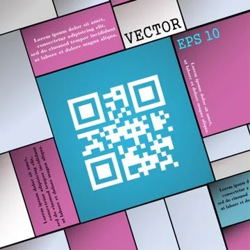 Qr code icon sign. Modern flat style for your design. Vector Stock Illustration