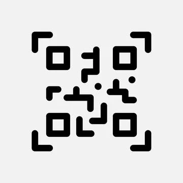 QR code icon. Simple qr-code vector illustration. Barcode scan abstract des.. 스톡 일러스트