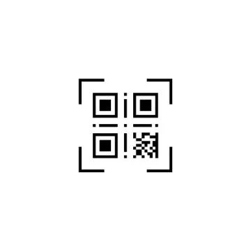 Qr code icon for smart phones. Vector on isolated white background. EPS 10 Stock Illustration