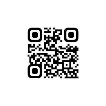QR code icon. For smartphone scanning. Vector on isolated white background. E Illustrazione stock