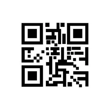 QR code icon. Stroke outline style. Vector. Isolate on white background. Stock Illustration