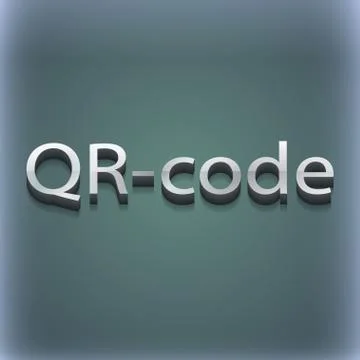 Qr code icon symbol. 3D style. Trendy, modern design with space for your text . Stock Illustration