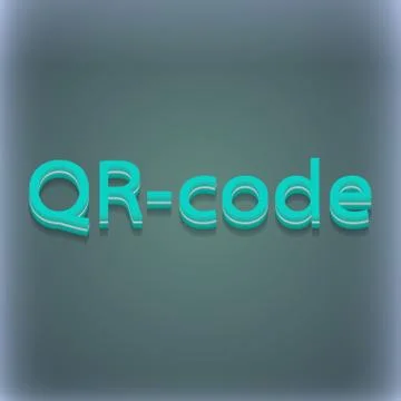 Qr code icon symbol. 3D style. Trendy, modern design with space for your text . 스톡 일러스트