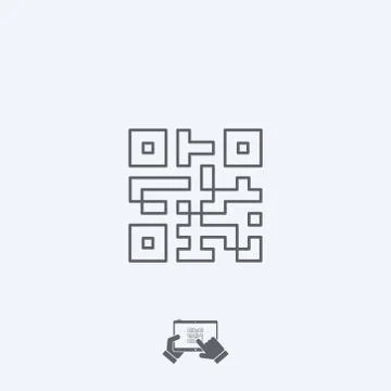 Qr code icon - Thin series イラスト素材