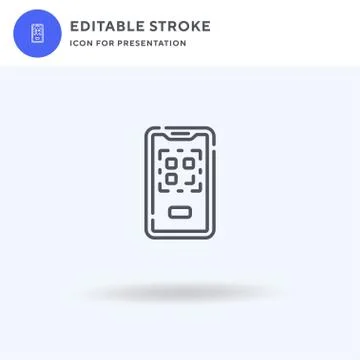 Qr Code icon vector, filled flat sign, solid pictogram isolated on white, log イラスト素材