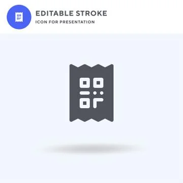 Qr Code icon vector, filled flat sign, solid pictogram isolated on white, logo Stock Illustration