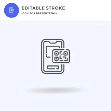 Qr Code icon vector, filled flat sign, solid pictogram isolated on white, logo Stock Illustration