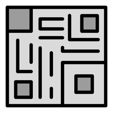 Qr code icon vector flat イラスト素材