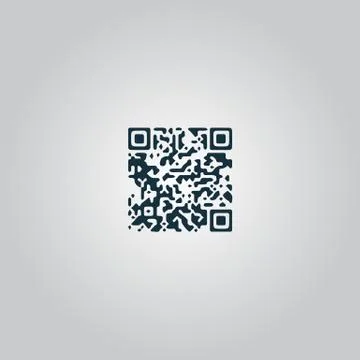 Qr code icon, vector illustration Stockillustratie