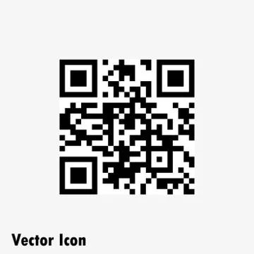 Qr code icon, vector illustration. Stock Illustration