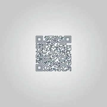 Qr code icon, vector illustration Stock Illustration