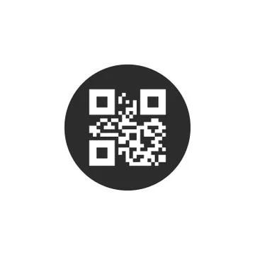 QR Code icon. Vector illustration, flat design. Illustrazione stock