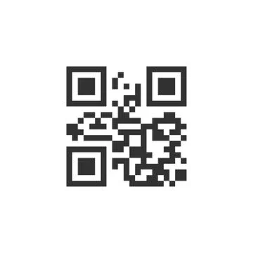 QR Code icon. Vector illustration, flat design. Stock Illustration