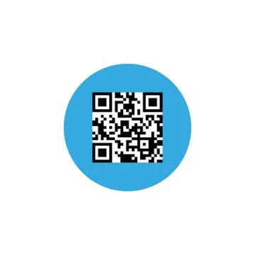 QR Code icon. Vector illustration, flat design. Stock Illustration