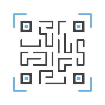 Qr Code icon vector image. イラスト素材