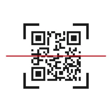 QR code icon vector isolated on white background. Digital information sign 스톡 일러스트