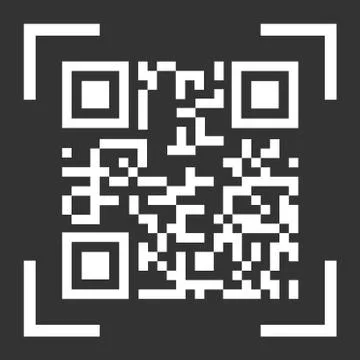 QR code icon vector isolated on white background. Digital information sign イラスト素材