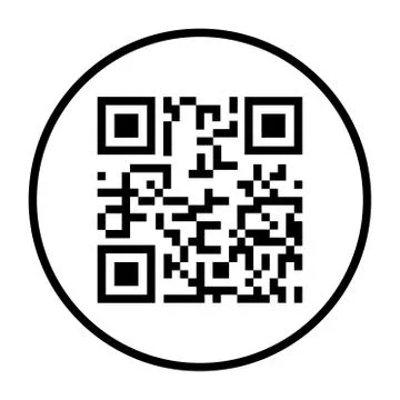 QR code icon vector isolated on white background. Digital information sign Stock Illustration