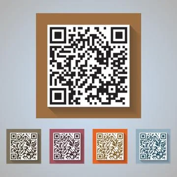 QR Code Icons - quick response codes for commercial and private use Stock Illustration