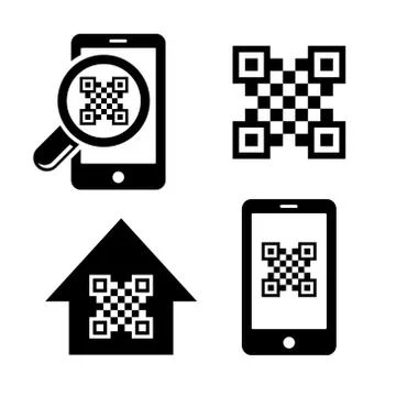 QR code icons set イラスト素材