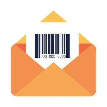 Qr code inside envelope vector design Stock-Illustration