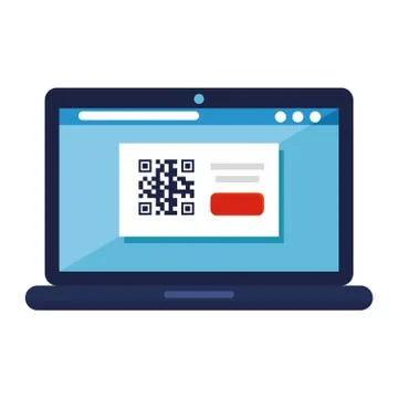 Qr code inside laptop vector design Stock-Illustration