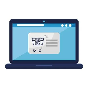 Qr code inside laptop vector design Stock-Illustration