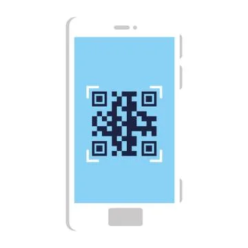 Qr code inside smartphone vector design Stock-Illustration
