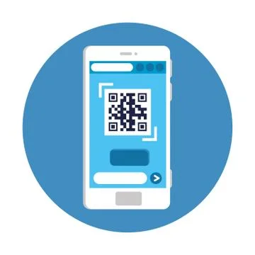 Qr code inside smartphone vector design Stock-Illustration