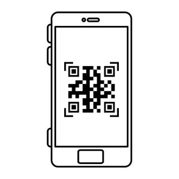 Qr code inside smartphone vector design Stock-Illustration