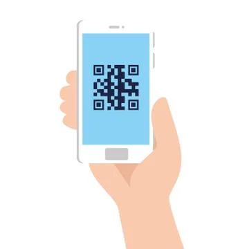 Qr code inside smartphone vector design Stock-Illustration
