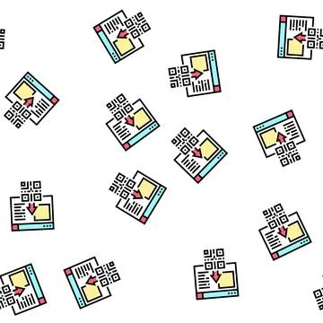 Qr code internet web site color icon vector isolated illustration Stockillustratie