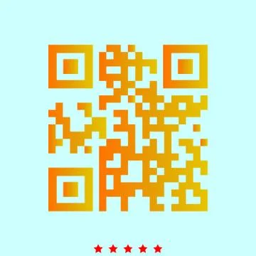 QR code it is icon . Stock Illustration